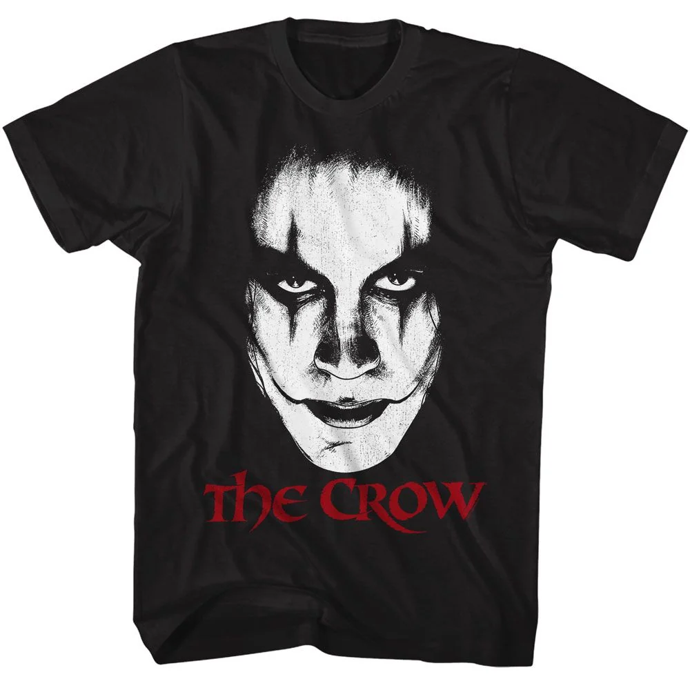 Rockinstone The Crow Movie Face Black Adult T-shirt Size:s