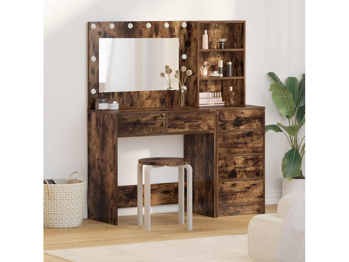 Vidaxl Mesa De Vestir Castanho 78.5 X 41 X 135 Cm Madeira Processada