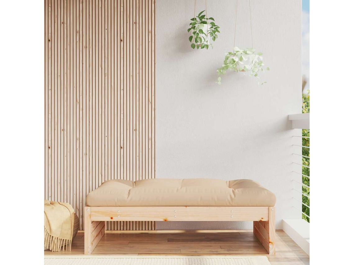 Vidaxl Apoio De Pés Para Jardim 120x80 Cm Pinho Maciço