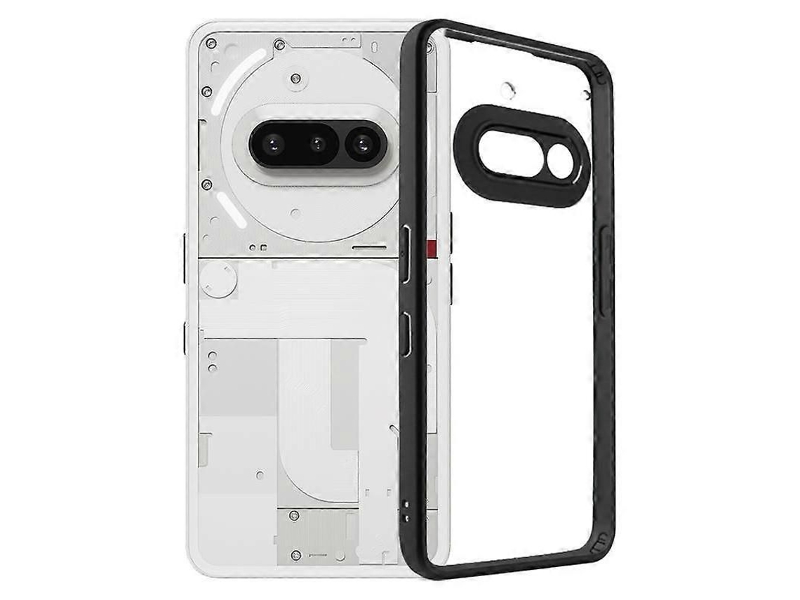 Capa de Celular com Painel Pc Transparente e Moldura Tpu Esbranquiçada YURU