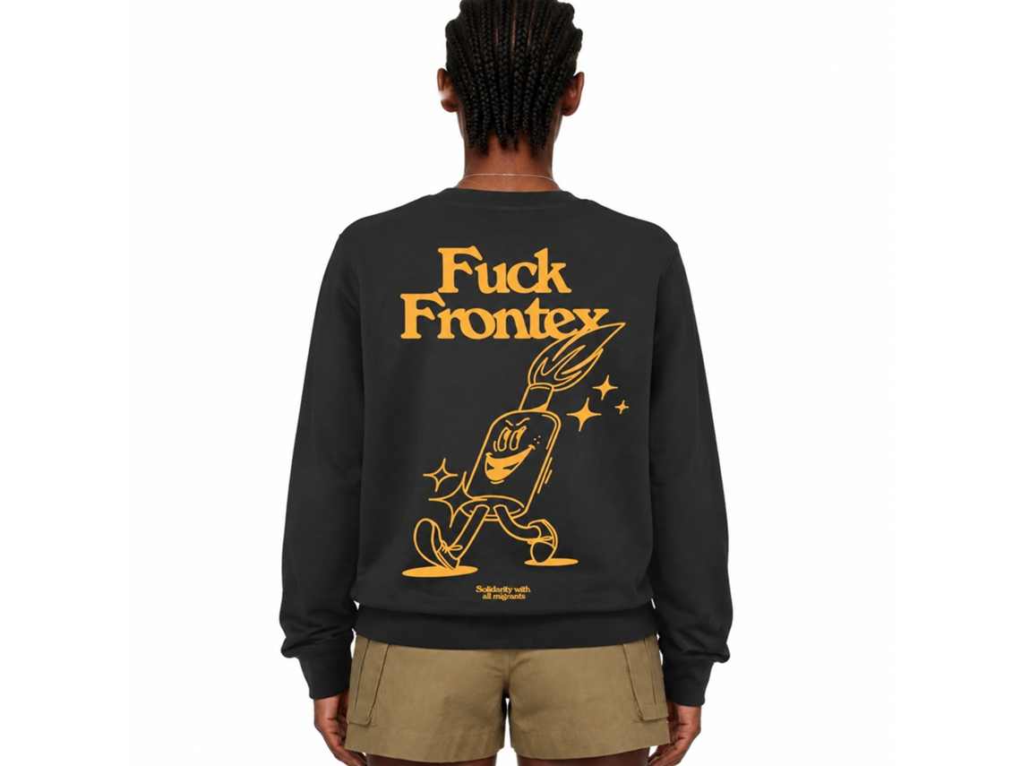 Rockinstone F*** Frontex Black Sweatshirt Unique Designer Style