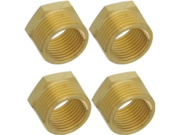 Redutor De Rosca Cobre 4 Peças, 3/4" Para 1/2", Adaptador Latão