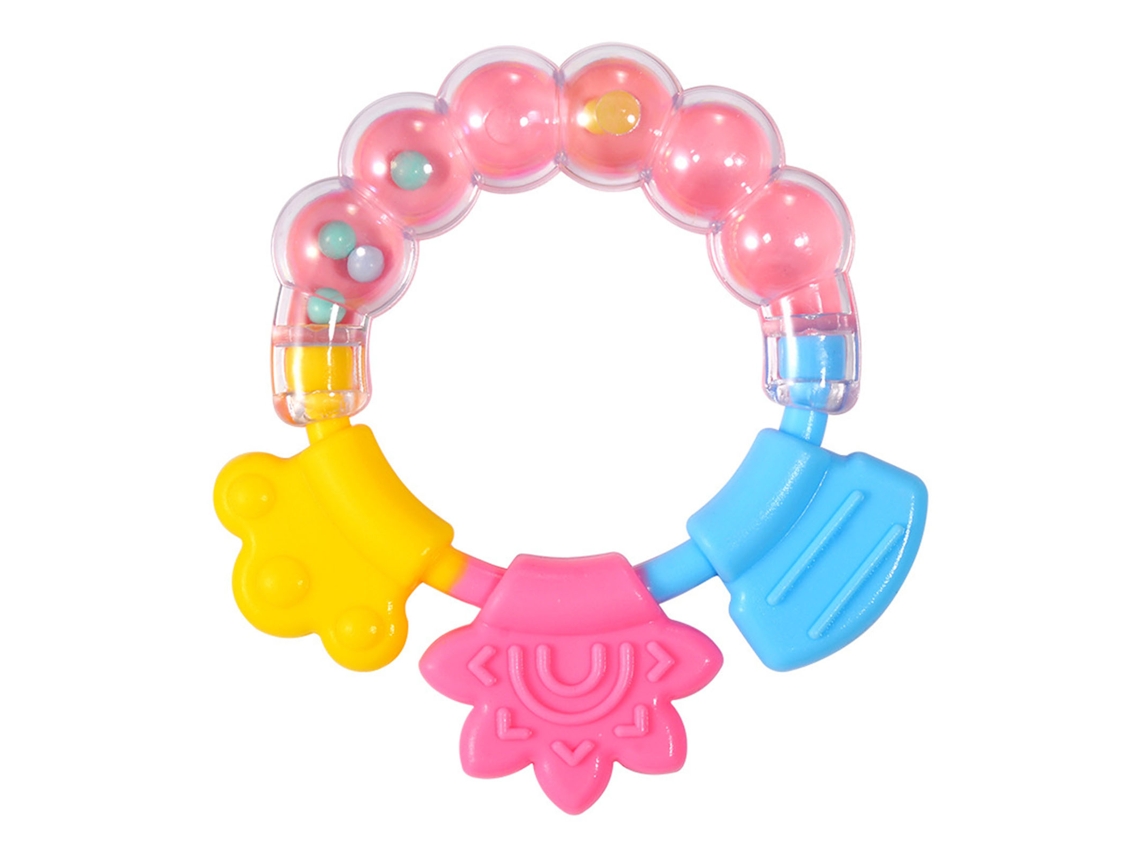 Brinquedo Mordedor De Silicone Para Bebê Com Sino - Brinquedo De Mastigar E Tocar Sino Para Bebês