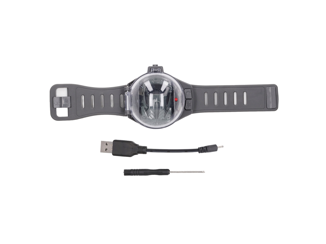 Mali brinquedo Carro Rc com Relógio Controle Remoto 2.4g Mini com Capa de Proteção Cinza Type 3