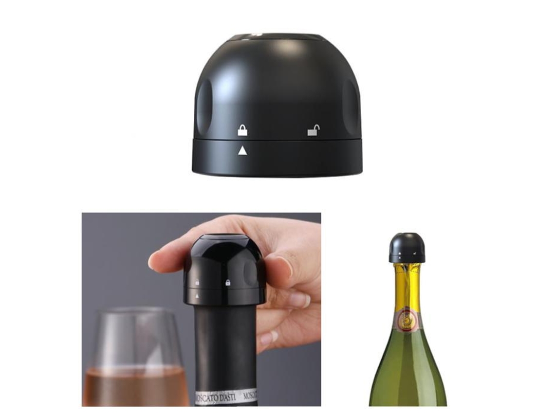 Pacote Com 2 Rolhas Para Champanhe/vinho - Seladora A Vácuo - Tampa