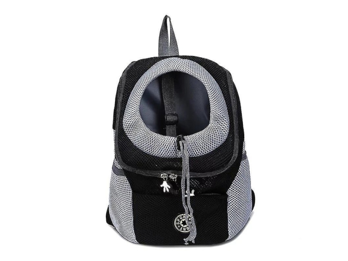 Mochila AQUAFORGE para Cães e Gatos, Tela, Frontal, Preto