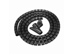 Organizador De Cabos Tubo Espiral Flexível Protetor De Fios Armazenamento Preto 1.5m*16mm