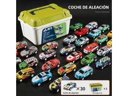(30 Veículos) Carrinhos De Brinquedo Infantis E Para Bebês, Miniaturas De Carros De Metal Fundido Com Mecanismo De Fricção