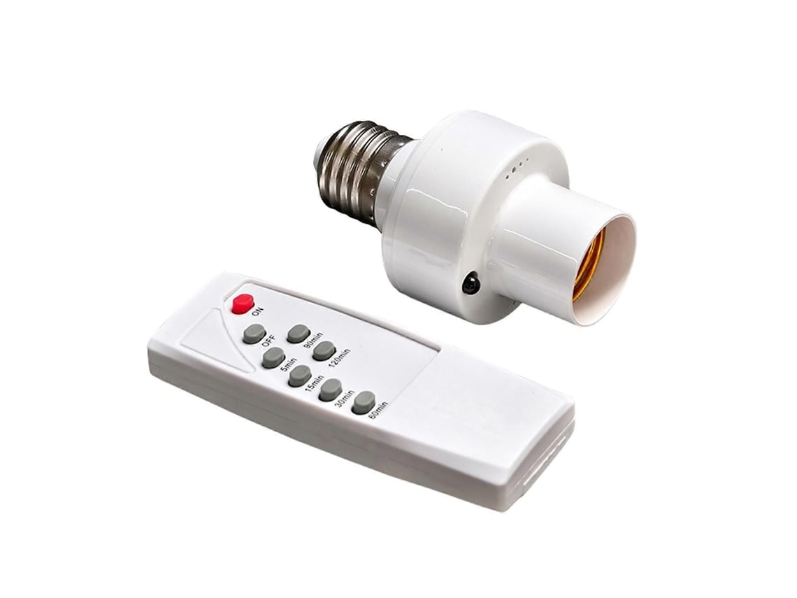 Kit Com 1/3 De Soquete De Lâmpada E27 Com Controle Remoto E Timer Para Luz Sem Fio