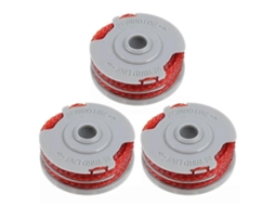 Compatível com Flymo, Modelo Fly021/513937190, Kit com 3 Carretéis de Fio para Aparador de Grama AQUAFORGE