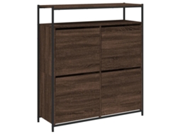 Sapateira com 4 Gavetas Articuladas Carvalho Castanho MAISON EXCLUSIVE (100x34x112 cm)