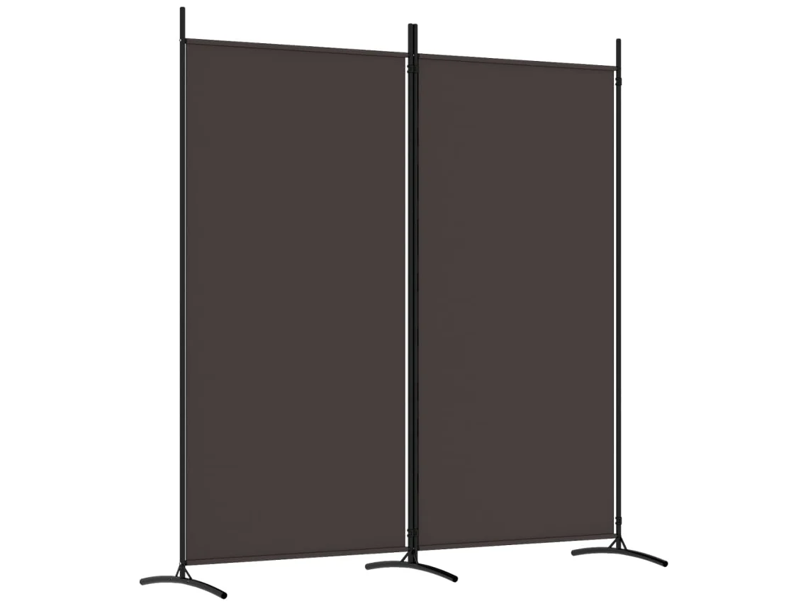 Biombo VIDAXL Marrom Tecido (175x180 cm)