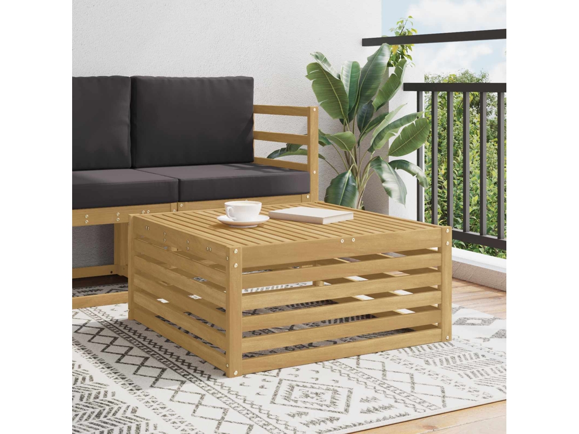 Vidaxl Mesa De Exterior Madeira Sólida De Acácia Branco