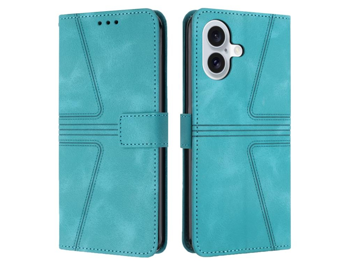 Capa De Couro Para Iphone 17 - Triangular - Cor Sólida
