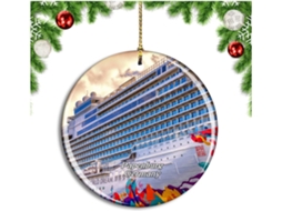 Enfeite de árvore de Natal com o navio de Papenburg, Alemanha - Coleção de lembranças de viagens da cidade