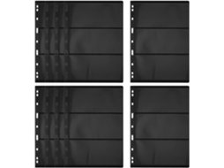 Besportble Lote De 10 Páginas Internas Do Álbum De Timbres Double Face Em Pet Noir - Grand Capacité 9 Trous Et