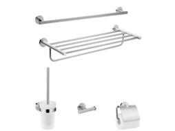 Conjunto Universal De Acessórios De Casa De Banho Hansgrohe Logis, 5 Peças, Cromado, 41728000