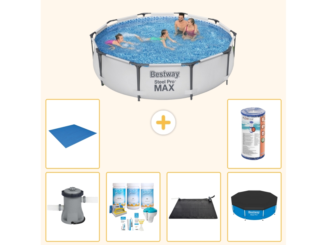 Piscina Bestway Steel Pro Max Redonda 305x76 Cm 7 peças S21666 BESTWAY
