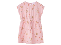 Vestido Para Criança Com Cordão Laranja-claro 116
