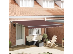 Vidaxl Toldo Retrátil Automático 400x300 Cm Castanho