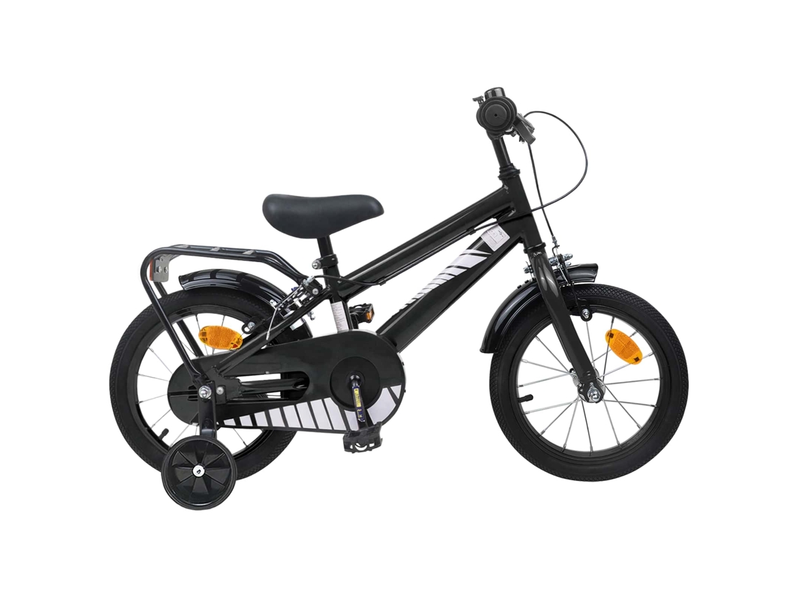 Vidaxl Bicicleta Infantil 14 Polegadas Para 3 A 5 Anos Preto