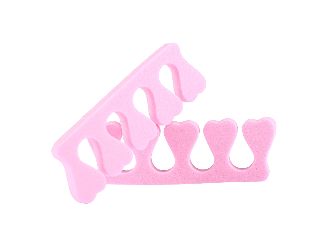 KOFIHETY Par De Separadores Para Dedos E Dedos Dos Pés Em Espuma Macia, Ferramenta Para Unhas, Manicure E Pedicure, Cor Rosa