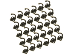 Conjunto 30 GOKOCO Ganchos Parede Zinco Dourado