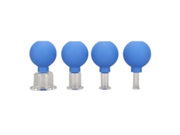Set De 4 Ventosas De Vidrio Para Drenaje Linfático Y Lifting Facial