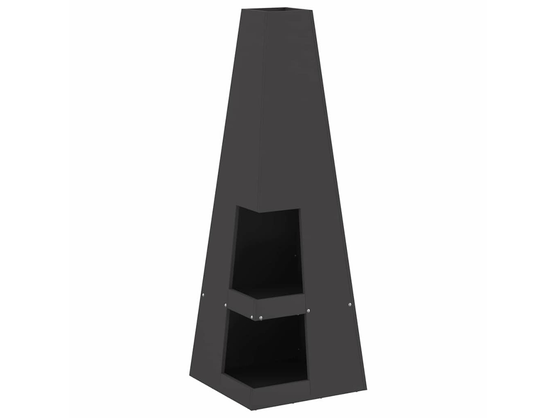 Maison Exclusive - Bowl De Fogo Preto 35 X 35 X 100 Cm Aço Corten