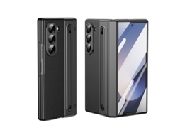 Capa Para Samsung Galaxy Z Fold 7 Dobradiça Porta-caneta Stylus Preto Czhhmart