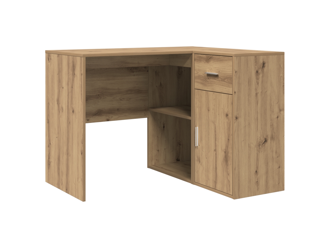 Conjunto 1 Secretária De Canto Vidaxl Castanho Derivados De Madeira (102 X 88 X 75 Cm)