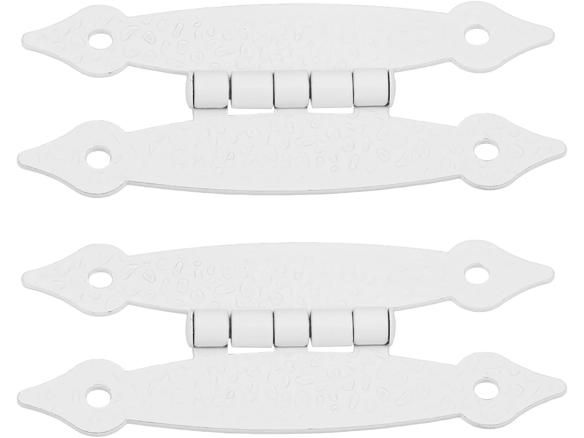 Dobradiças Decorativas Kallory 2 Unidades Para Portas De Armário, 8, 9cm 3, 5 Polegadas, Em Ferro Com Design Antigo E