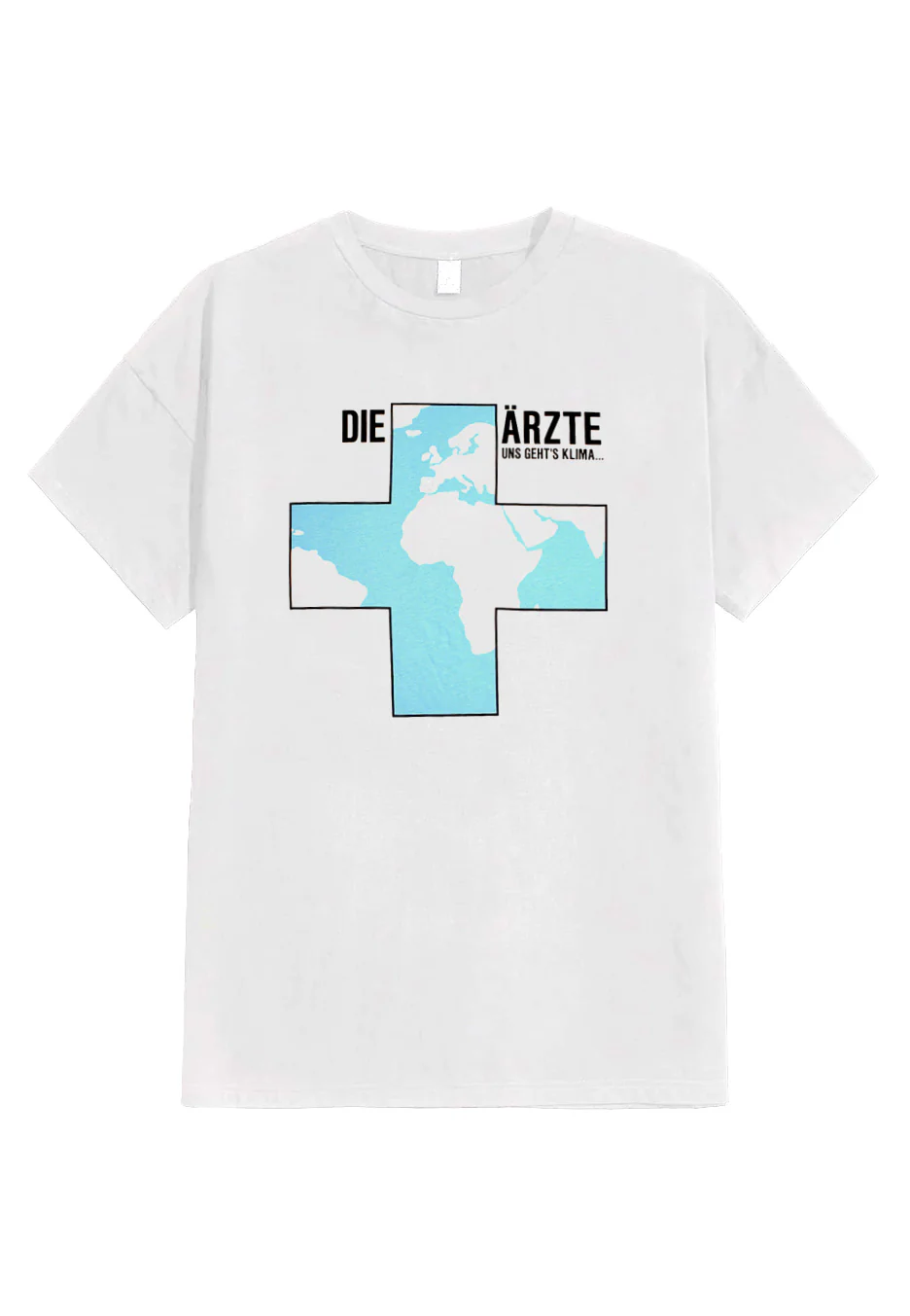 Size:m Rockinstone Die Ärzte - Uns Gehts Klima White - T-shirt Unisex Adults