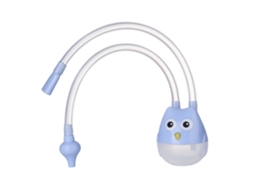 Mali aspirador Nasal Manual para Bebê Silicone Anti retorno Design Coruja Limpador Nariz Seguro Azul