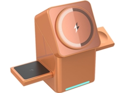 Suporte de Carregamento Rápido de 15 W com Rotação Automática, em Abs, para Dispositivos. SFUSHOS