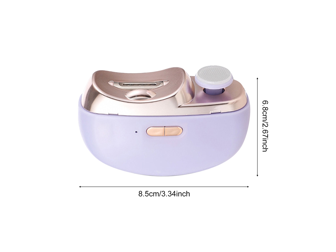 Tesouras Elétricas Para Unhas (2 Em 1: Corte E Polimento, Roxo Com Luz Led) Eoocoo