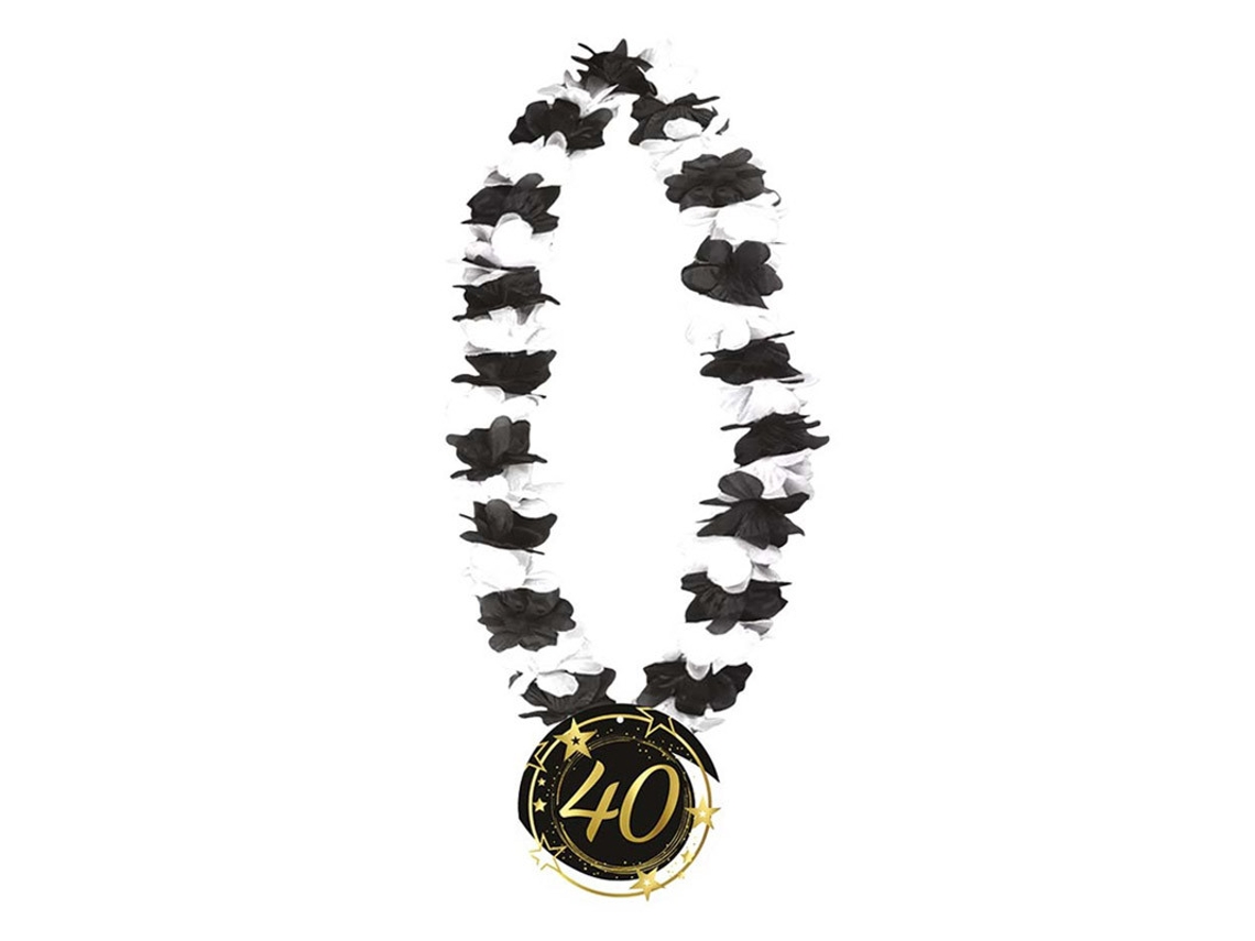 Colar GUIRCA 40 Anos Preto E Branco