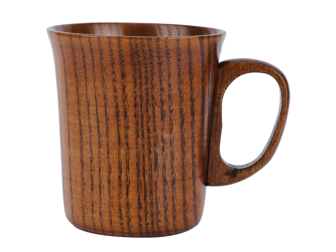 Caneca De Café Com Alça Madeira, Copo Para Água, Da Manhã, Leite, Bebida, Decoração Casa Aquaforge