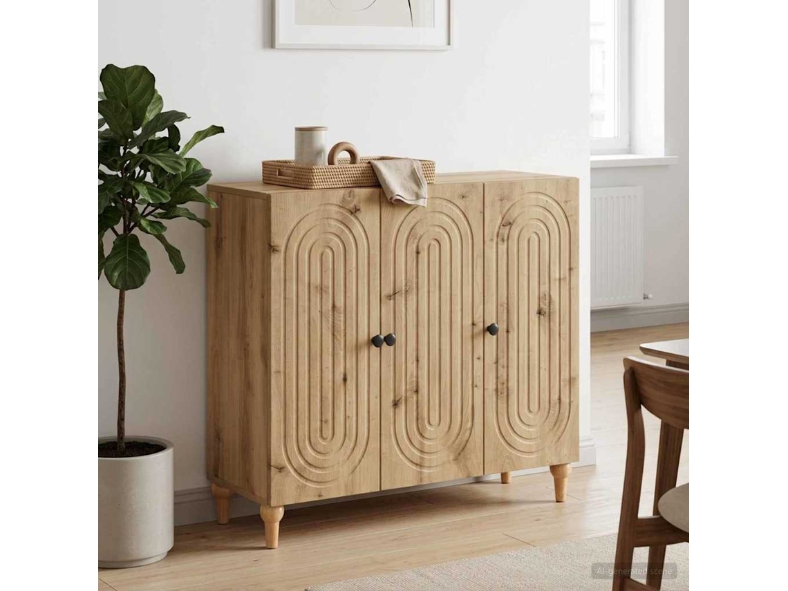 Vidaxl Buffet Carvalho Arttisan 89 X 34,5 X 80 Cm Derivados De Madeira