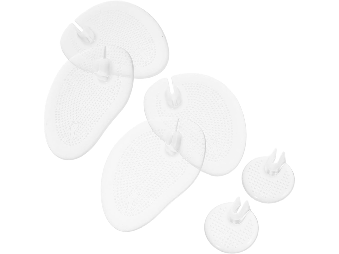 3 Pares De Palmilhas De Gel Antiderrapantes Com Amortecimento Na Parte Frontal Para Alívio Da Pressão.