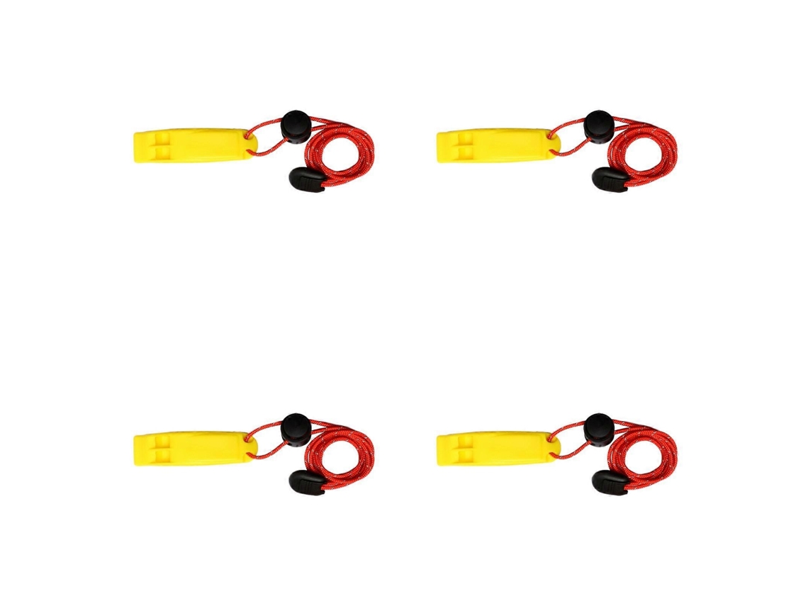 Apito De Emergência Portátil Com Alça De Pescoço Ajustável Para Natação, Caminhada E Sinalização De Segurança. Som Alto E Potente Na Cor Amarela.