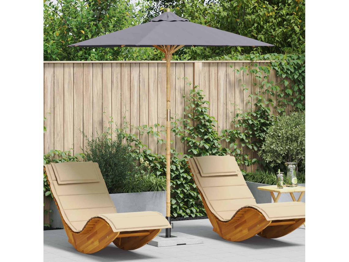 Vidaxl Guarda-sol De Jardim Ø 217 X 230 Cm Bambu Redondo