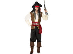 Fato de Homem DISFRAZZES Pirata Castanho (Tam: S)