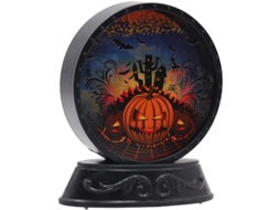 Lâmpada de Noite Linjou Halloween, Lâmpada de Mesa Decorativa Móvel com Design de Abóbora para Festa e Lar