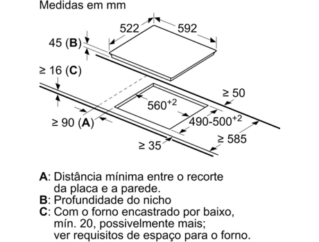Placa de Vitrocerâmica BALAY 3EB720LR (Elétrica - 59.2 cm - Preto) — Elétrica de Vitrocerâmica | Largura: 59.2 cm