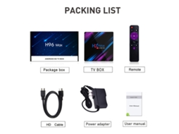 H96 Max Smart Tv Box Android 9.0 Rk3318 4k Uhd 4gb/64gb 2.4g/5g Wifi Bt4.0 Media Player
