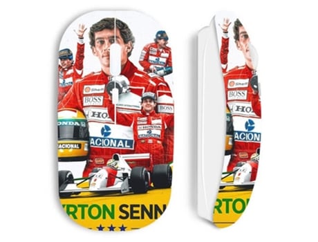 Ayrton Senna Legend Rato sem fios branco Maniacase