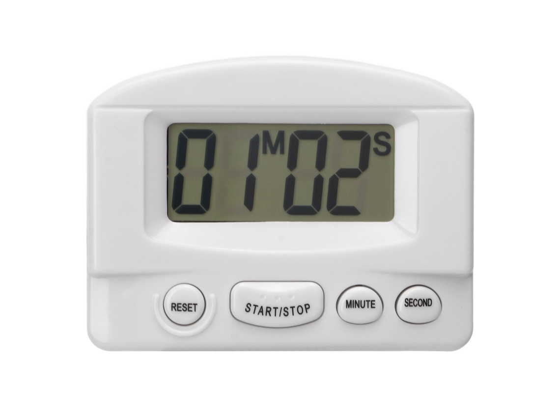Vlrla-temporizador De Cozinha Com Volume Alto, Contagem Regressiva, Design Magnético E Relógio Digital Multifuncional Branco