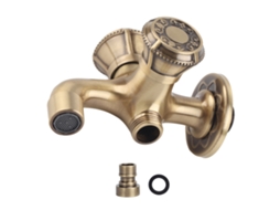 Torneira de Água Quente e Fria MARCA G1/2, para máquina de lavar, instalação parede, latão