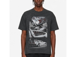 Rockinstone Back To The Future Movie Hipster To The Future Heather Black Adult T-shirt Size:xl